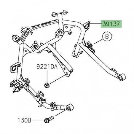 Support tête de fourche "araignée" Kawasaki Ninja 400 (2018-2020) | Réf. 391370679