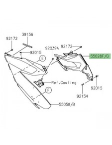 Évent flanc de carénage gauche Kawasaki Ninja 400 (2018-2020) | Moto Shop 35