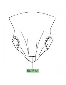 Autocollant "Kawasaki" bulle Kawasaki Ninja 400 (2018-2020) | Réf. 560542261