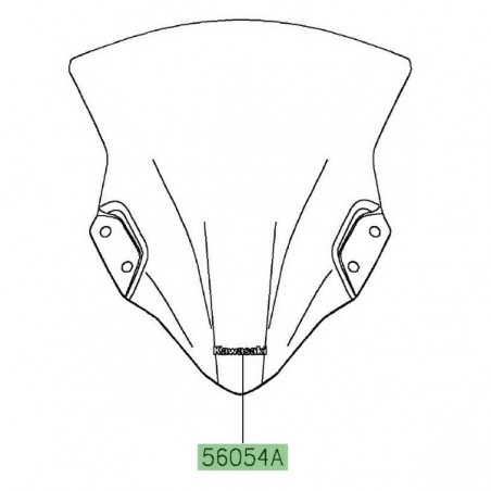 Autocollant "Kawasaki" bulle Kawasaki Ninja 400 (2018-2020) | Réf. 560542261