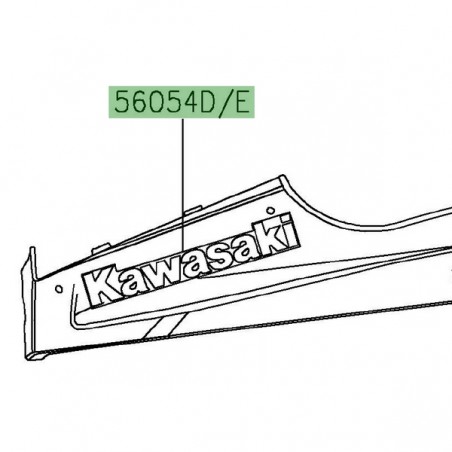 Autocollant "Kawasaki" sabot moteur Kawasaki Ninja 400 (2018-2020) | Moto Shop 35