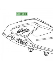 Autocollant "Ninja" réservoir Kawasaki Ninja 400 (2018-2019)