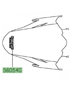 Autocollant "Kawasaki Racing Team" garde-boue avant Kawasaki Ninja 400 KRT (2020) | Réf. 560542607