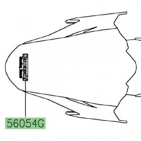 Autocollant "Kawasaki Racing Team" garde-boue avant Kawasaki Ninja 400 KRT (2020) | Réf. 560542607