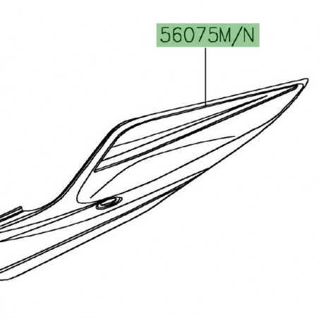 Autocollant décoratif coque arrière Kawasaki Ninja 400 KRT (2018-2019) | Réf. 560754239 - 560754240