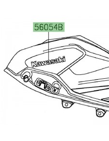 Autocollant "Kawasaki" réservoir Kawasaki Ninja 400 KRT (2018-2020)