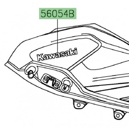 Autocollant "Kawasaki" réservoir Kawasaki Ninja 400 KRT (2018-2020) | Réf. 560542395
