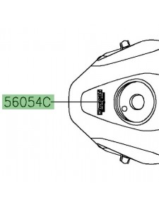 Autocollant "Kawasaki Racing team" réservoir Kawasaki Ninja 400 KRT (2018-2020)