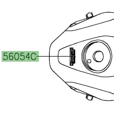 Autocollant "Kawasaki Racing team" réservoir Kawasaki Ninja 400 KRT (2018-2020) | Réf. 560542396