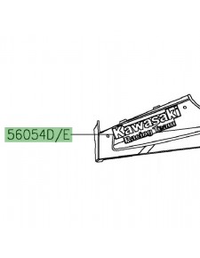 Autocollant "Kawasaki Racing team" sabot moteur Kawasaki Ninja 400 KRT (2018-2020) | Réf. 560542397 - 560542398