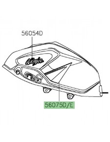 Autocollant décoratif réservoir Kawasaki Ninja 400 gris (2019) | Réf. 560757605 - 560757606