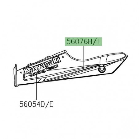 Autocollant décoratif sabot moteur Kawasaki Ninja 400 KRT (2020) | Réf. 560760316 - 560760318