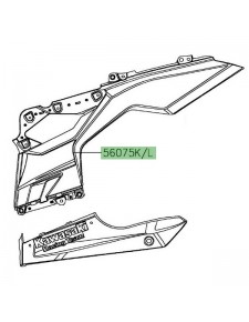 Autocollant inférieur flanc de carénage inférieur Kawasaki Ninja 400 KRT (2018-2019) | Réf. 560754237 - 560754238