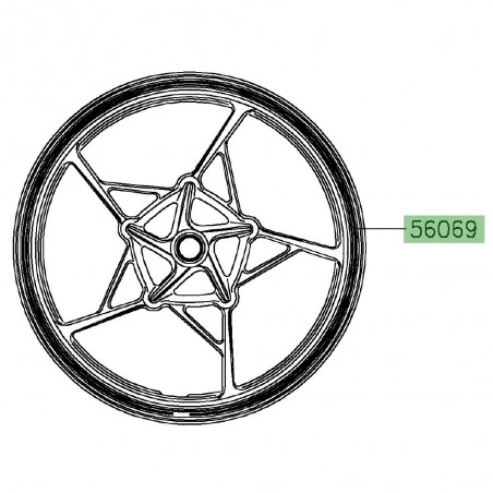 Liseré de jante Kawasaki Ninja 400 (2018-2020) | Réf. 560751540 - 560692895