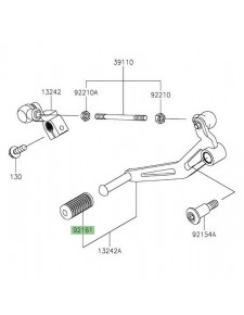 Caoutchouc sélecteur de vitesse Kawasaki Ninja 400 (2018-2020) | Réf. 921611466