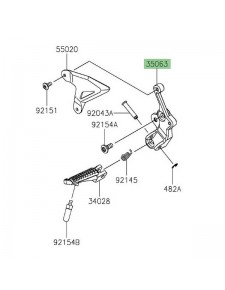 Platine repose-pied avant Kawasaki Ninja 400 (2018-2023)