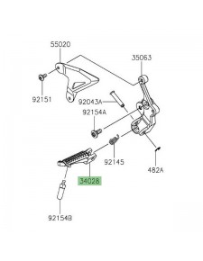 Repose-pieds avant Kawasaki Ninja 400 (2018-2023)