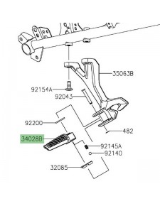 Repose-pieds arrière Kawasaki Ninja 400 (2018-2023)