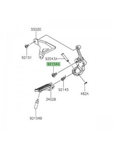 Vis M8x20 fixation platine repose-pied avant Kawasaki Ninja 400 (2018-2020) | Réf. 921540936