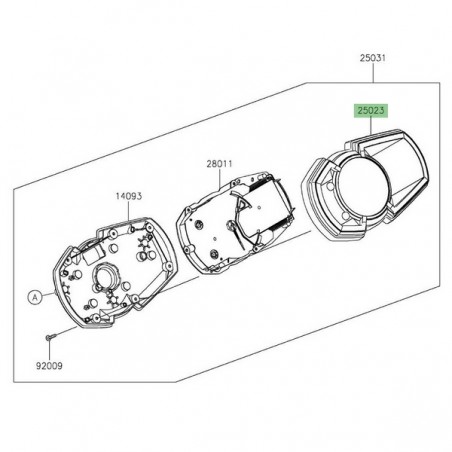 Dessus de compteur Kawasaki Ninja 400 (2018-2020) | Réf. 250230141