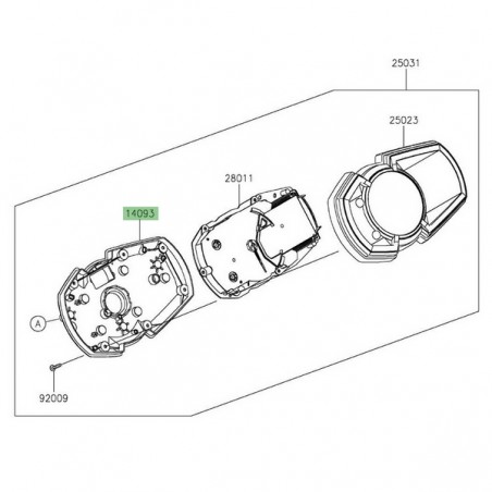 Dessous de compteur Kawasaki Ninja 400 (2018-2020) | Réf. 190930513