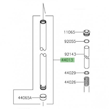 Tube de fourche Kawasaki Ninja 400 (2018-2020) | Réf. 440130324