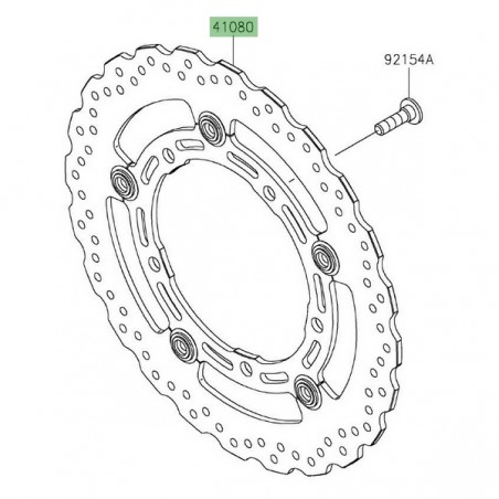 Disque de frein avant Kawasaki Ninja 400 (2018-2023) | Réf. 41080072732L