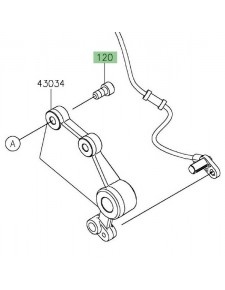 Vis M8x16 fixation étrier de frein arrière Kawasaki Ninja 400 (2018-2020) | Réf. 120CC0816