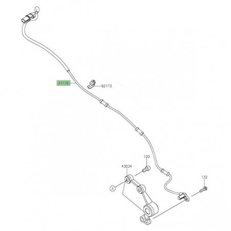 Câble ABS arrière d'origine Kawasaki 211761142 | Moto Shop 35