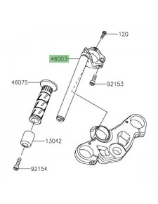 Demi-guidon gauche Kawasaki Ninja 400 (2018-2020) | Réf. 460030690