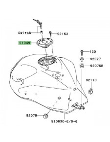 Trappe à essence Kawasaki Z750 (2004-2006)