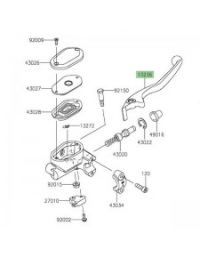 Levier de frein Kawasaki Ninja 400 (2018-2020) | Réf. 132360811