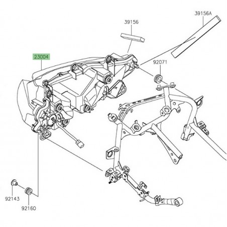 Optique avant à Leds Kawasaki Ninja 400 (2018-2020) | Réf. 230040395