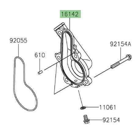 Carter de pompe à eau Kawasaki 161420757 | Moto Shop 35