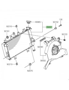 Radiateur d'eau Kawasaki Ninja 400 (2018-2020) | Réf. 390610765