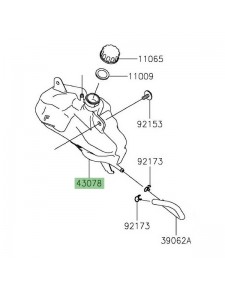 Vase d'expansion Kawasaki Ninja 400 (2018-2020) | Réf. 430780600