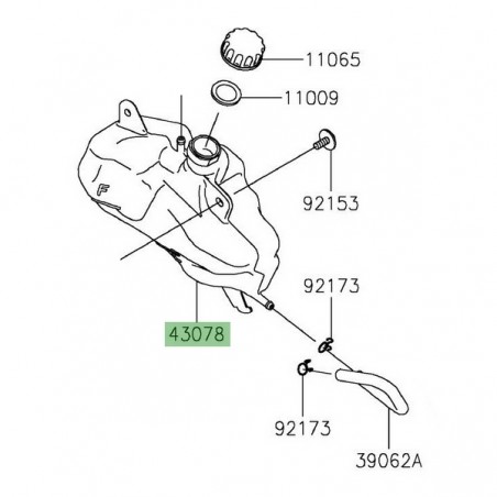 Vase d'expansion Kawasaki Ninja 400 (2018-2020) | Réf. 430780600