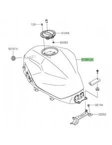 Réservoir d'essence peint Kawasaki Ninja 400 (2018-2020) | Moto Shop 35