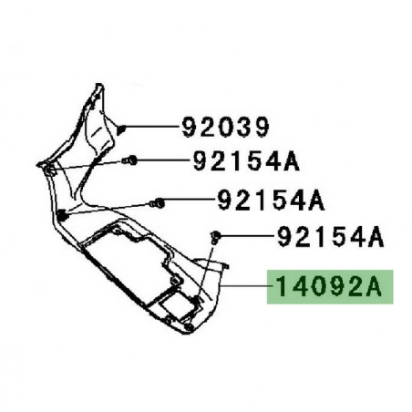 Intérieur tête de fourche gauche Kawasaki GTR 1400 (2010-2016) | Réf. 140920113