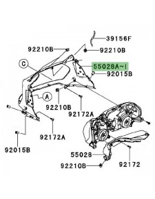 Tête de fourche peinte Kawasaki GTR 1400 (2010-2016) | Moto Shop 35