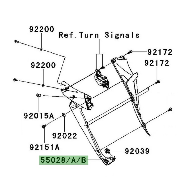 Flanc de carénage gauche Kawasaki GTR 1400 (2010-2016) | Moto Shop 35