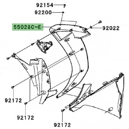 Flanc de carénage droit Kawasaki GTR 1400 (2010-2016) | Moto Shop 35