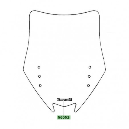Autocollant "Kawasaki" pare-brise Kawasaki GTR 1400 (2010-2014) | Réf. 560520819