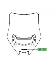 Autocollant "Kawasaki" pare-brise Kawasaki GTR 1400 (2015-2016) | Réf. 560520819