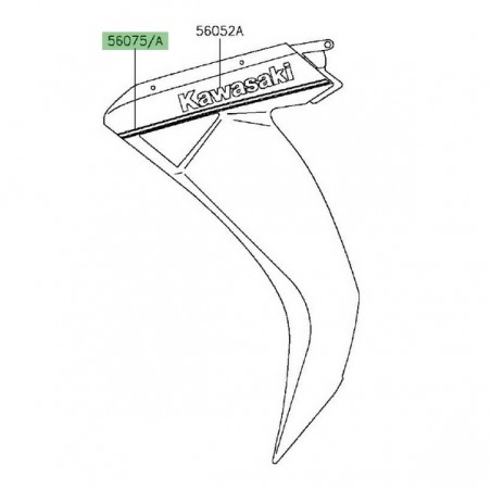 Liseré flanc de carénage Kawasaki GTR 1400 (2015-2016) | Moto Shop 35