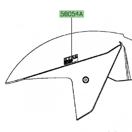 Autocollant "KTRC" garde-boue avant Kawasaki GTR 1400 (2010-2016) | Moto Shop 35