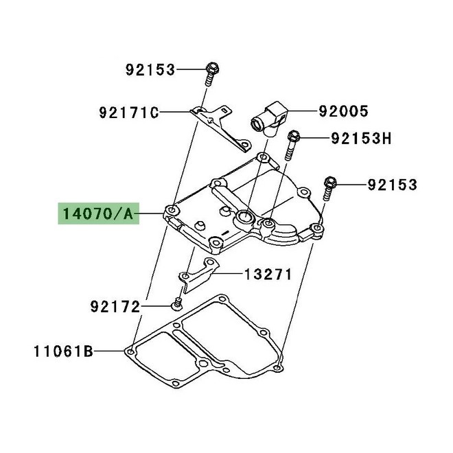 Carter de reniflard d'huile Kawasaki GTR 1400 (2010-2014) | Réf. 140700004
