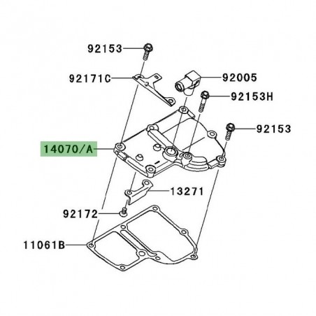 Carter de reniflard d'huile Kawasaki GTR 1400 (2010-2014) | Réf. 140700004
