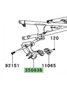 Platine repose-pied arrière gauche Kawasaki GTR 1400 (2010-2016) | Réf. 350630359W9 - 35063035918R