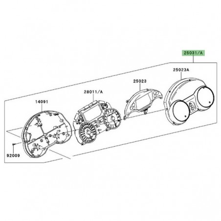Bloc compteur Kawasaki GTR 1400 (2010-2016) | Réf. 250310294 - 250310561